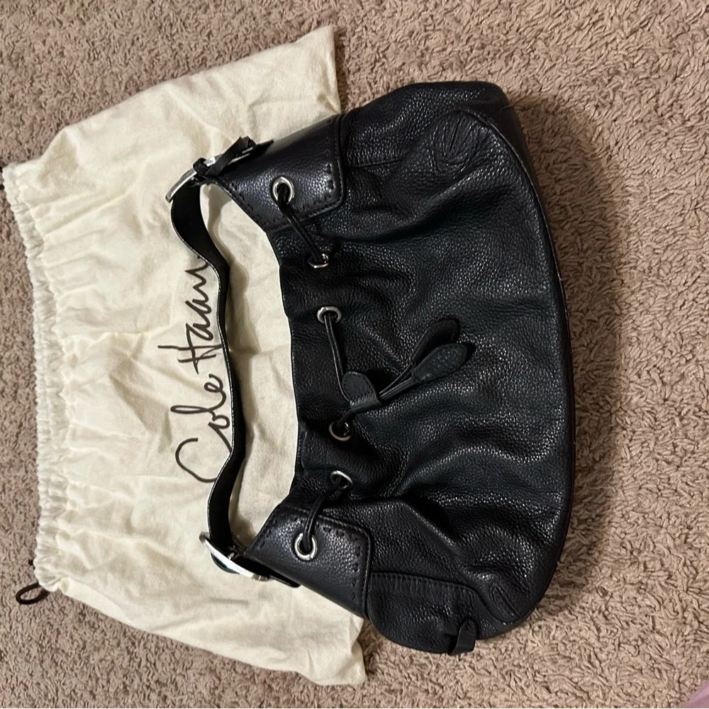 NWOT Rare Vintage limited edition Cole Haan Black Leather bag -flawless